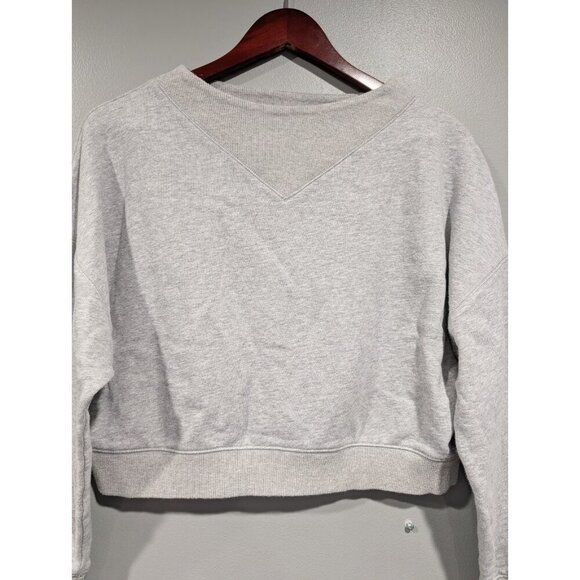 Postmark Anthropologie Gray Cropped Boxy Sweatshirt Casual Women's Size Small - Picture 3 of 15